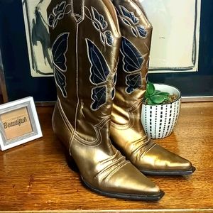 Metallic Bronze Western Boots